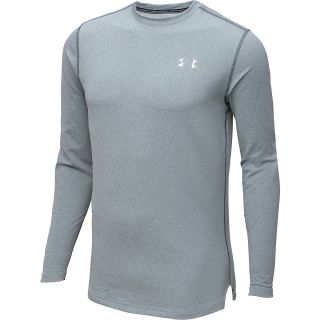 UNDER ARMOUR Mens ColdGear Fitted Crew Shirt   Size: 2xl, True Grey