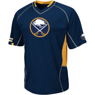 MAJESTIC ATHLETIC Mens Buffalo Sabres The Sweep Check Short Sleeve T Shirt  