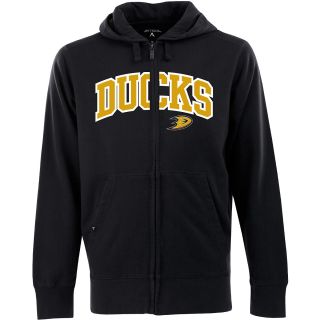 Antigua Mens Anaheim Ducks Full Zip Hooded Applique Sweatshirt   Size: XXL/2XL,