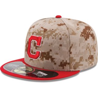 NEW ERA Mens Cleveland Indians Memorial Day 2014 Camo 59FIFTY Fitted Cap  