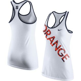 NIKE Womens Syracuse Orange Warp Dri BLEND Logo Tank   Size Large, White