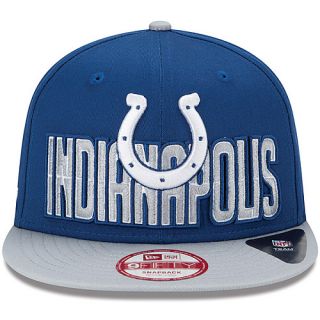 NEW ERA Mens Indianapolis Colts Draft 9FIFTY Snapback Cap, Blue