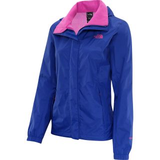 THE NORTH FACE Womens Resolve Rain Jacket   Size: Large, Marker Blue/pink