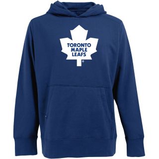 Antigua Mens Toronto Maple Leafs Signature Hood Applique Pullover Sweatshirt  
