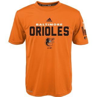 adidas Youth Baltimore Orioles ClimaLite Batter Short Sleeve T Shirt   Size: