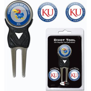 Team Golf University of Kansas Jayhawks 3 Marker Signature Divot Tool Pack