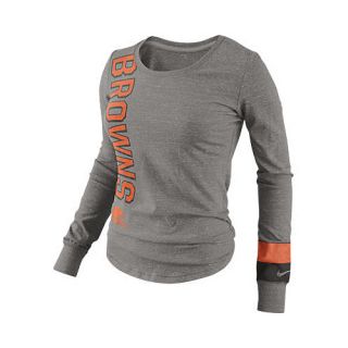 NIKE Womens Cleveland Browns Go Long NFL Long Sleeve Top   Size: Large, Dk.