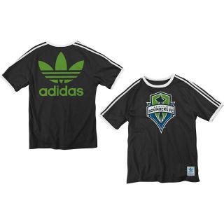adidas Mens Seattle Sounders Three Stripe Short Sleeve T Shirt   Size: 2xl,