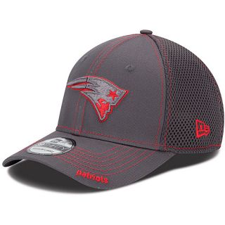 NEW ERA Mens New England Patriots 39THIRTY Graphite Neo Stretch Fit Cap   Size