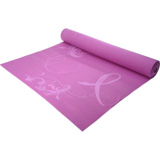 GAIAM 3MM Pink Ribbon Breast Cancer Yoga Mat   Size: 3mm, Pink
