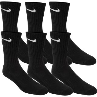 NIKE Mens Performance Crew Socks   6 Pack   Size: Medium, Black/white