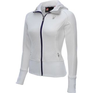 SPYDER Womens Ardent Full Zip Hoodie   Size Large, White