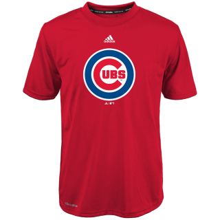 adidas Youth Chicago Cubs ClimaLite Team Logo Short Sleeve T Shirt   Size: