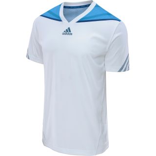 adidas Mens adiZero Short Sleeve Tennis T Shirt   Size: Xl, White/night