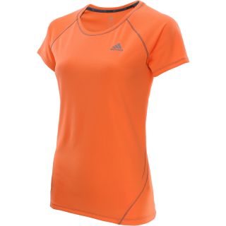 adidas Womens Sequencials Run Short Sleeve T Shirt   Size: Medium, Glow Orange