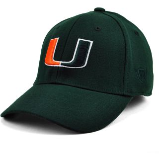 TOP OF THE WORLD Mens Miami Hurricanes Premium Collection Team Color One Fit