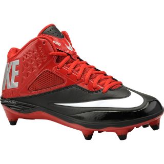 NIKE Mens Lunar Code Pro Mid Football Cleats   Size: 12, Black/red