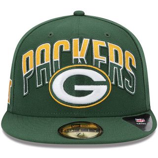 NEW ERA Mens Green Bay Packers Draft 59FIFTY Fitted Cap   Size: 7.75, Green