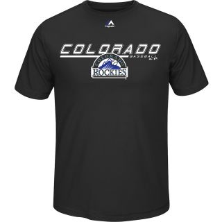 MAJESTIC ATHLETIC Mens Colorado Rockies Aggressive Feel Short Sleeve T Shirt  