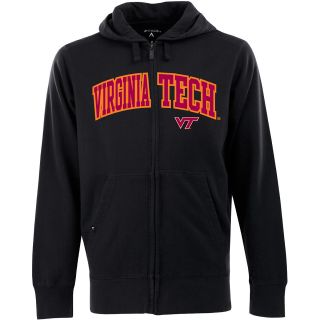 Antigua Mens Virginia Tech Hokies Full Zip Hooded Applique Sweatshirt   Size:
