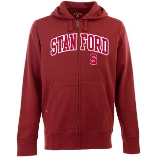 Antigua Mens Stanford Cardinals Full Zip Hooded Applique Sweatshirt   Size: