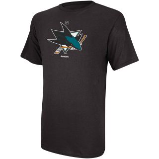 REEBOK Mens San Jose Sharks Primary Logo Short Sleeve T Shirt   Size: Medium,