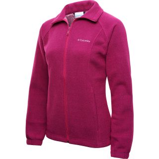 COLUMBIA Womens Hotdots Full Zip Knit Jacket   Size: Large, Deep Blush