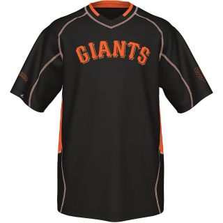MAJESTIC ATHLETIC Mens San Francisco Giants Fast Action V Neck T Shirt   Size: