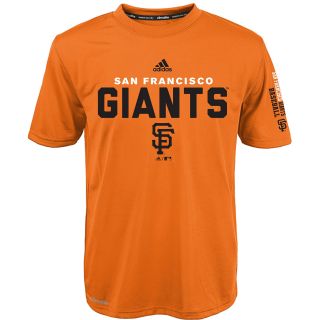 adidas Youth San Francisco Giants ClimaLite Batter Short Sleeve T Shirt   Size: