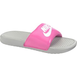 NIKE Womens Benassi JDI Sandals   Size: 7, Grey/pink