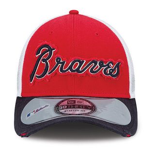 NEW ERA Mens Atlanta Braves 39THIRTY Clubhouse Cap   Size S/m, Red