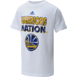adidas Youth Golden State Warriors NBA Nation Short Sleeve T Shirt   Size