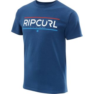 RIP CURL Mens Freeway Short Sleeve T Shirt   Size: Large, Harbor Blue