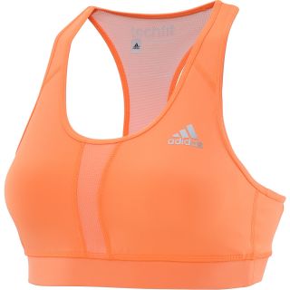 adidas Womens TechFit Molded Cup Sports Bra   Size: Xl, Glow Orange/coral