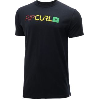 RIP CURL Mens Baked Premium Short Sleeve T Shirt   Size Large, Black