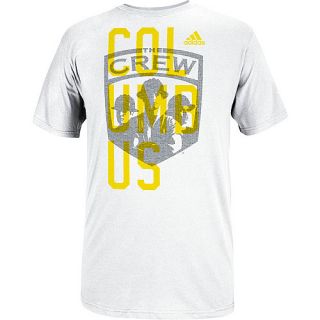 adidas Mens Columbus Crew Bleed Through Short Sleeve T Shirt   Size: Xl, White