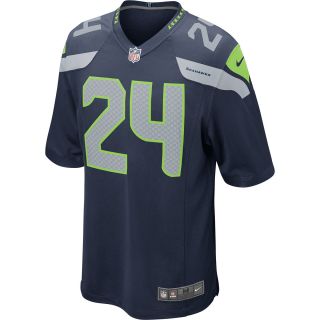 NIKE Youth Seattle Seahawks Marshawn Lynch Game Team Color Jersey   Size Medium