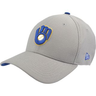 NEW ERA Mens Milwaukee Brewers Custom Design 39THIRTY Stretch Fit Cap   Size
