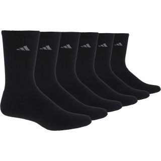 adidas Womens Athletic 6 Pack Crew Sock   Size: Sock Size 5 10, Black/aluminum