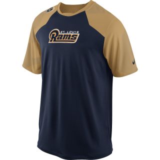 NIKE Mens St. Louis Rams Dri FIT Fly Slant Top   Size Large, College Navy