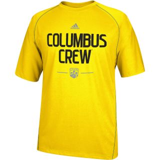 adidas Mens Columbus Crew Authentic ClimaLite Short Sleeve T Shirt   Size: