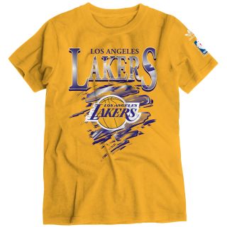 adidas Youth Los Angeles Lakers Retro Short Sleeve T Shirt   Size: Small, Black