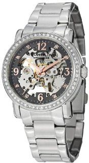 Stuhrling Original Women's 531L.111154 Classic Delphi Canterbury Automatic Skeleton Swarovski Crystal Accented Grey Dial Watch: Watches