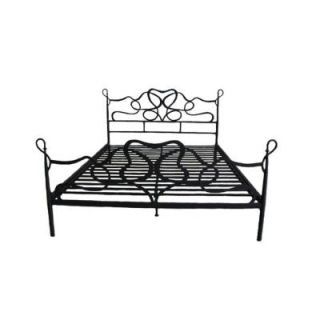 Home Decorators Collection Clifton Park Black Queen Size Bed with Iron Headboard 0571500210
