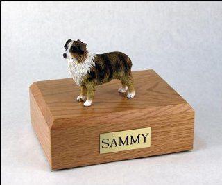 Australian Shepherd Dog Figurine Pet Cremation Urn   533   Home And Garden Products