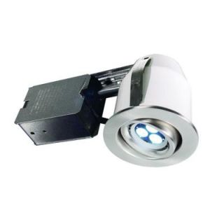 BAZZ 303 Series 3 in. Brushed Chrome LED Recessed Lighting Kit DISCONTINUED 303LED4B
