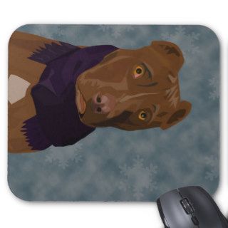 The sad pit bull mousepads