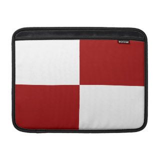 Red and White Rectangles Sleeves For MacBook Air