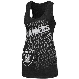 Oakland Raiders Womens Play Time Tank V Tank Top   Large : Sports Fan T Shirts : Sports & Outdoors