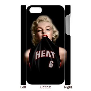 Marilyn Monroe in NBA Miami Heat Superstar LeBron James #6 Jersey 3D IPhone 5 Hard Plastic Case: Cell Phones & Accessories